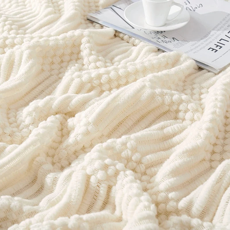 Cream Knit Blanket