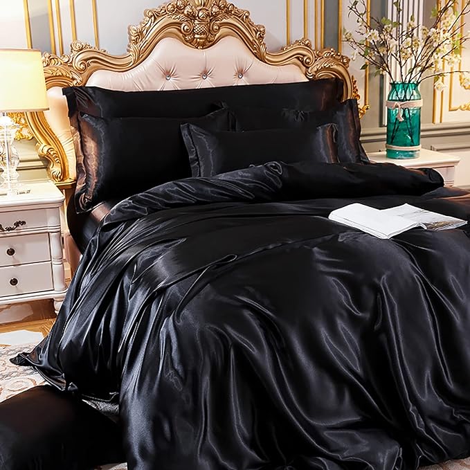 Midnight Silk Bedding Set