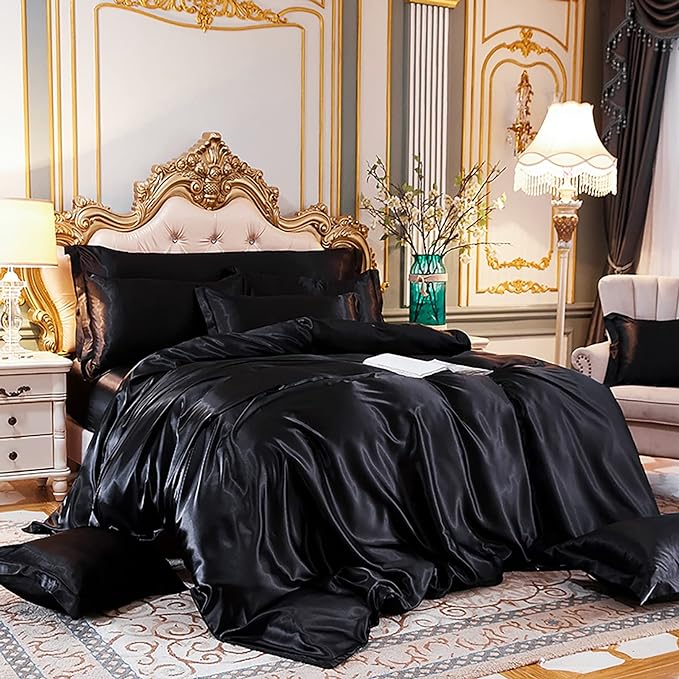 Midnight Silk Bedding Set